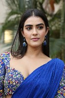 Kavya Thapar Blue Saree Photos